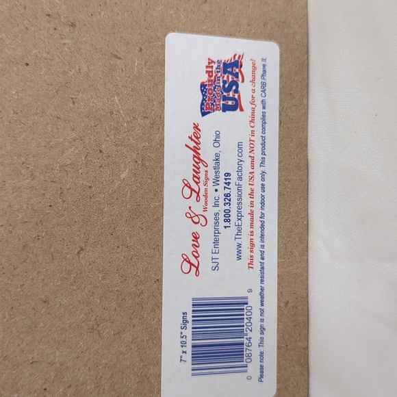 Love and Laughter Wood Plaque Sign - Picture 4 of 4